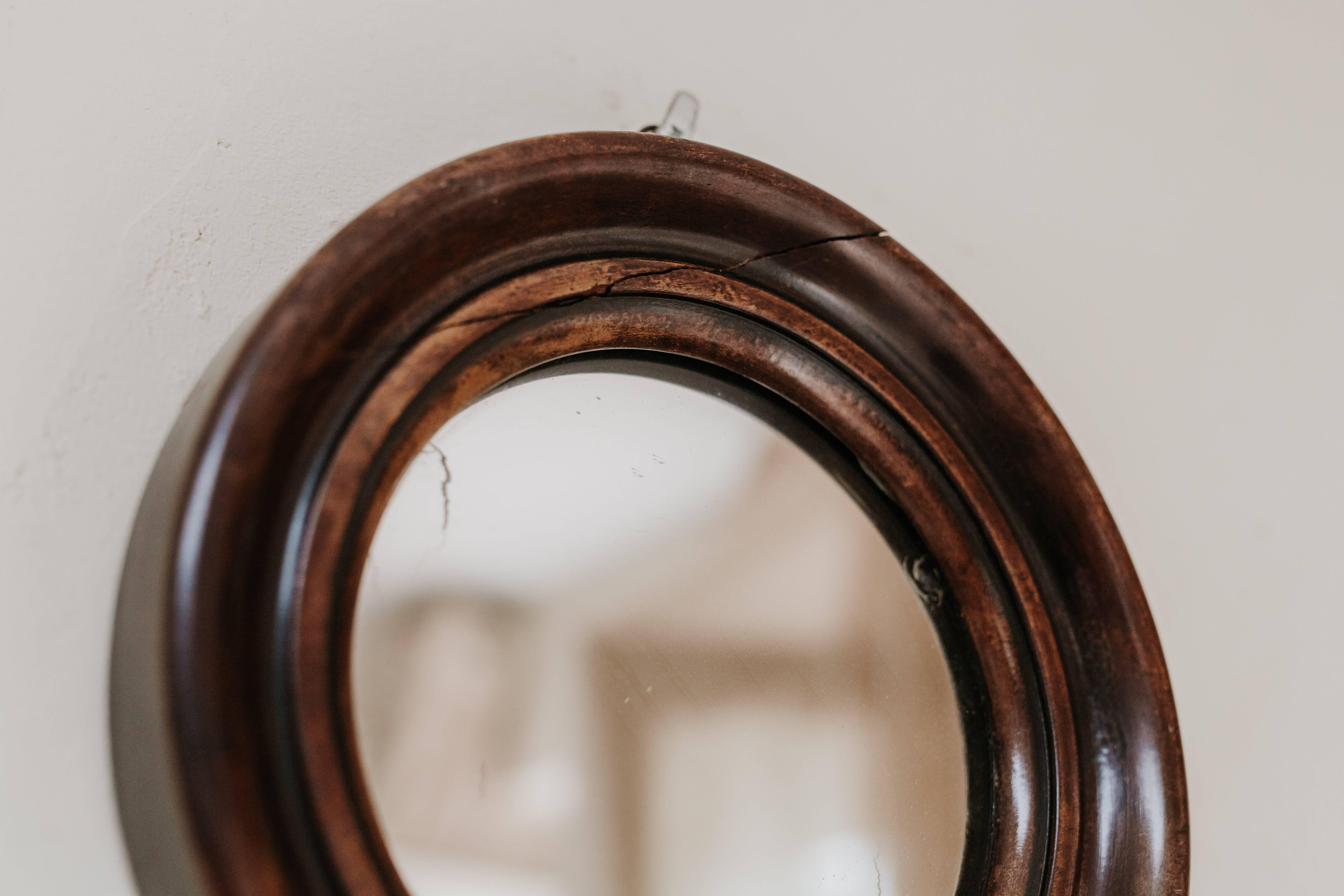 19th Century Mahogany Framed Mirror In Good Condition For Sale In Brecht, BE