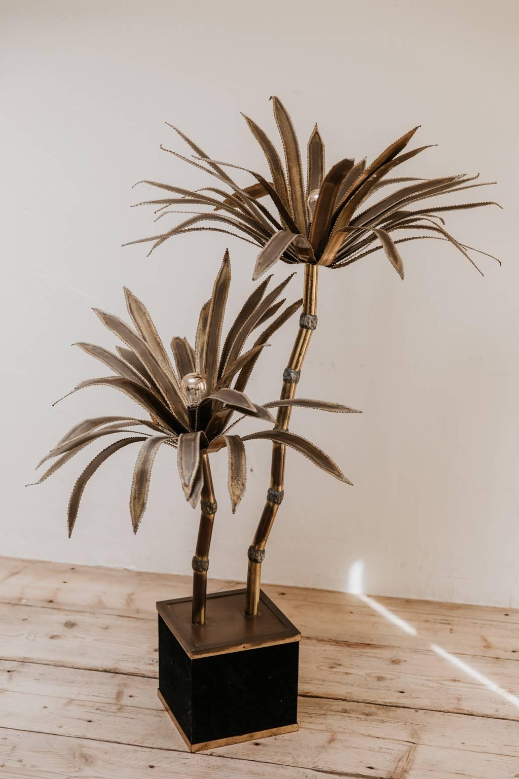 French 20th Century Maison Jansen Palm Tree Floor Lamp