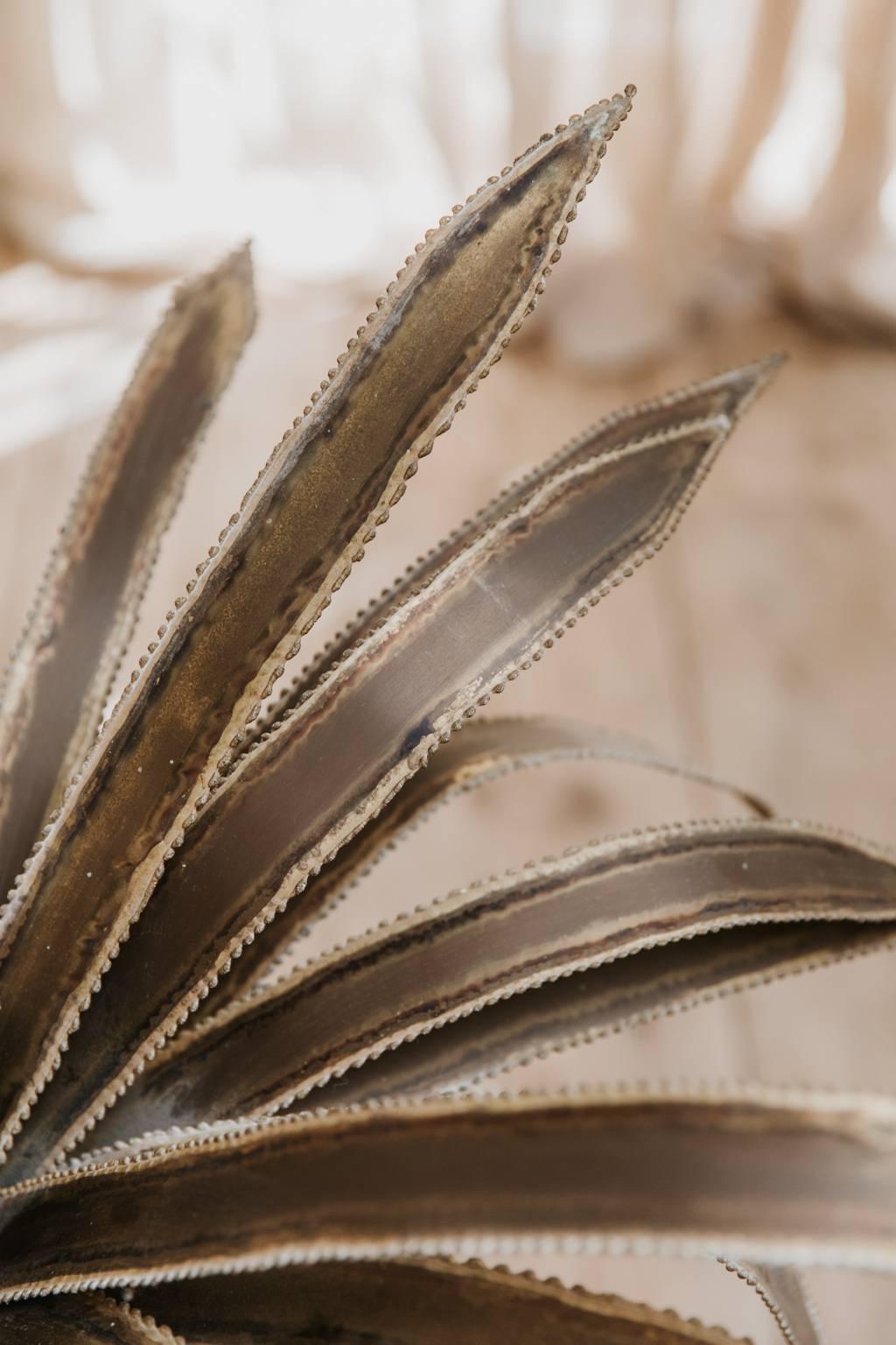 Brass 20th Century Maison Jansen Palm Tree Floor Lamp