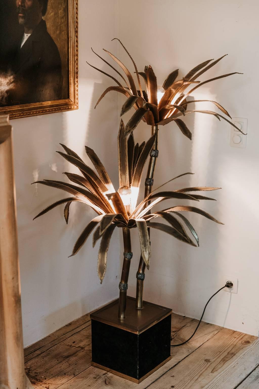 20th Century Maison Jansen Palm Tree Floor Lamp 3