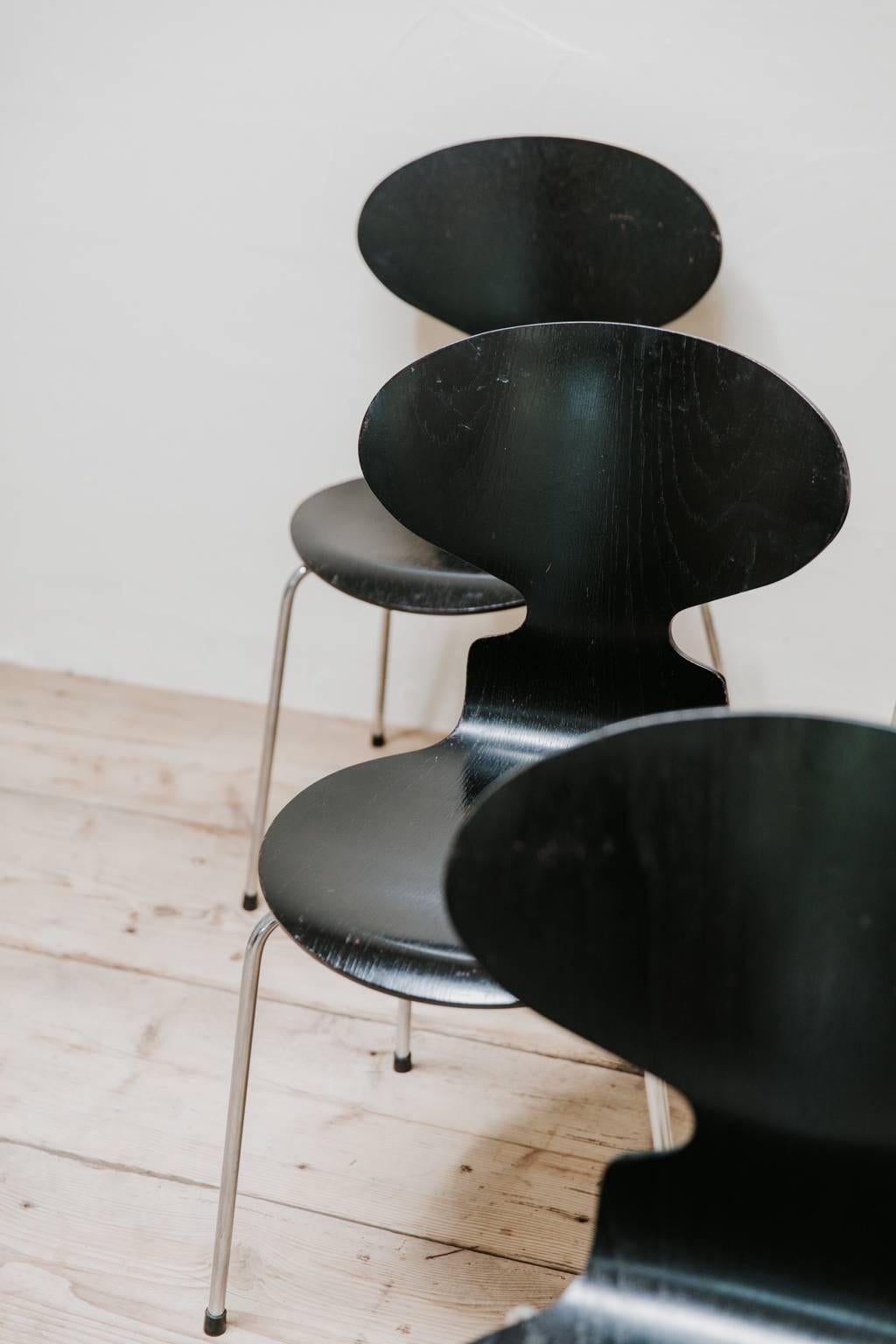 20th Century Set of Six Ant Chairs by Arne Jacobsen for Fritz Hansen 3