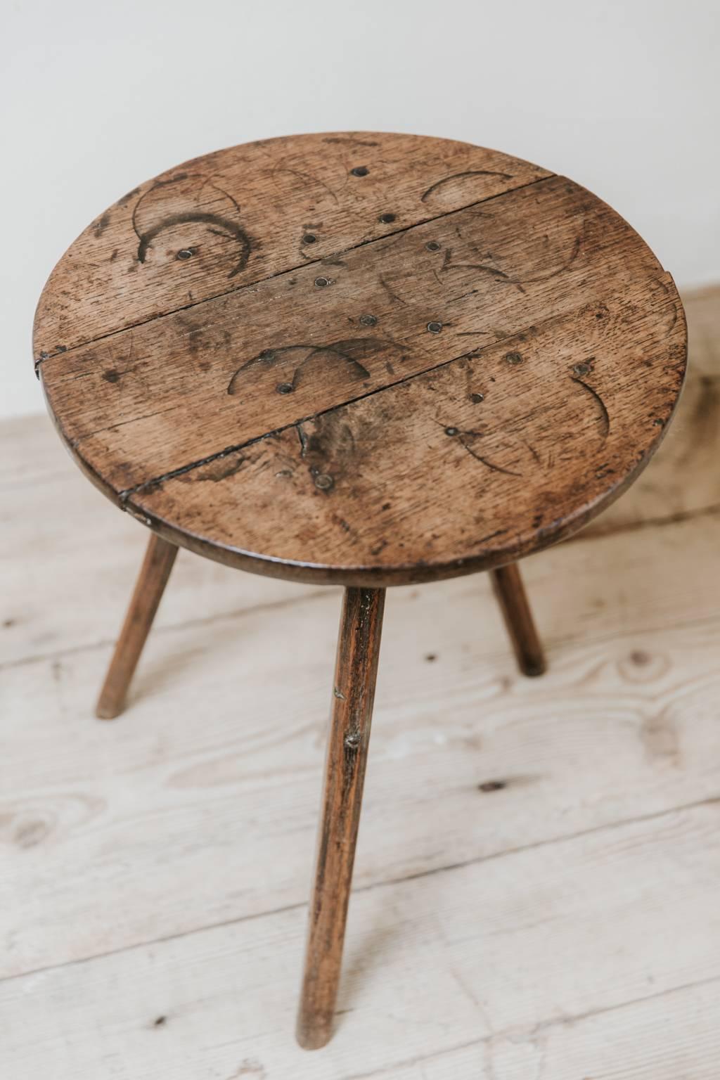 British 18th Century Oak Cricket Table