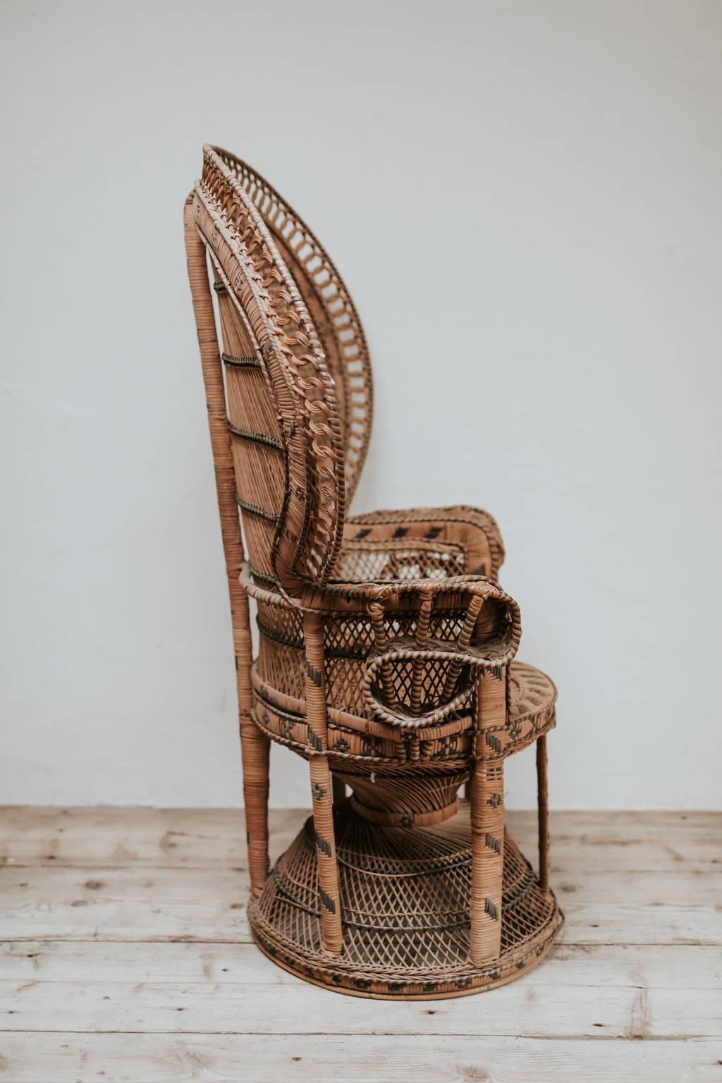 1970s Wicker Peacock Chairs 2