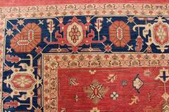 Rare and Great Afghan Carpet in the Style of Mahal Ziegler, 20th Century