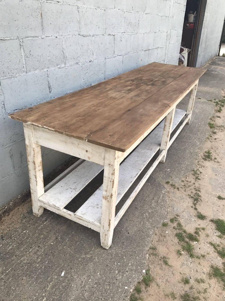 French Antique Drapers/Bakers Table or Kitchen Island at 1stDibs