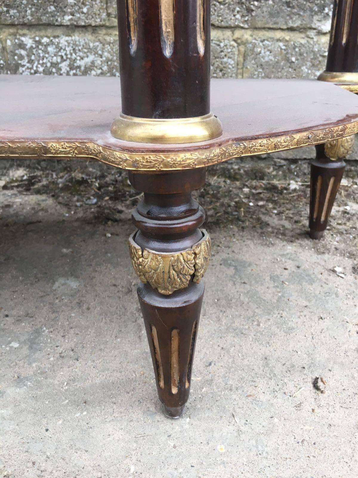 Here we have a lovely French console table with bronze decoration. Can be use in any room, perfect for a hallway.

Dimensions- 122cm wide, 97cm tall, 42cm deep.

   

    