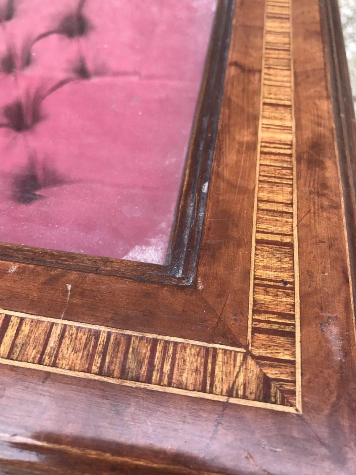 Woodwork Rare Antique French Inlaid Haberdashery Shop Display Case