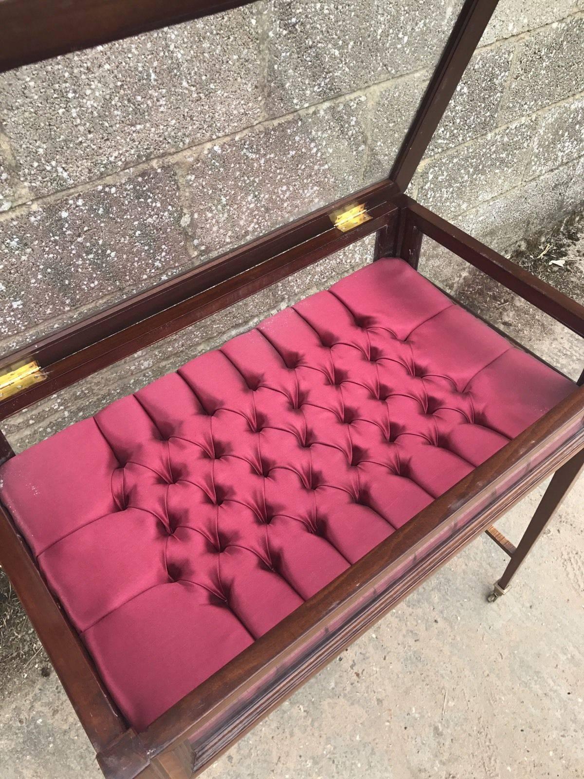 Rare Antique French Inlaid Haberdashery Shop Display Case In Distressed Condition In Lingfield, West Sussex