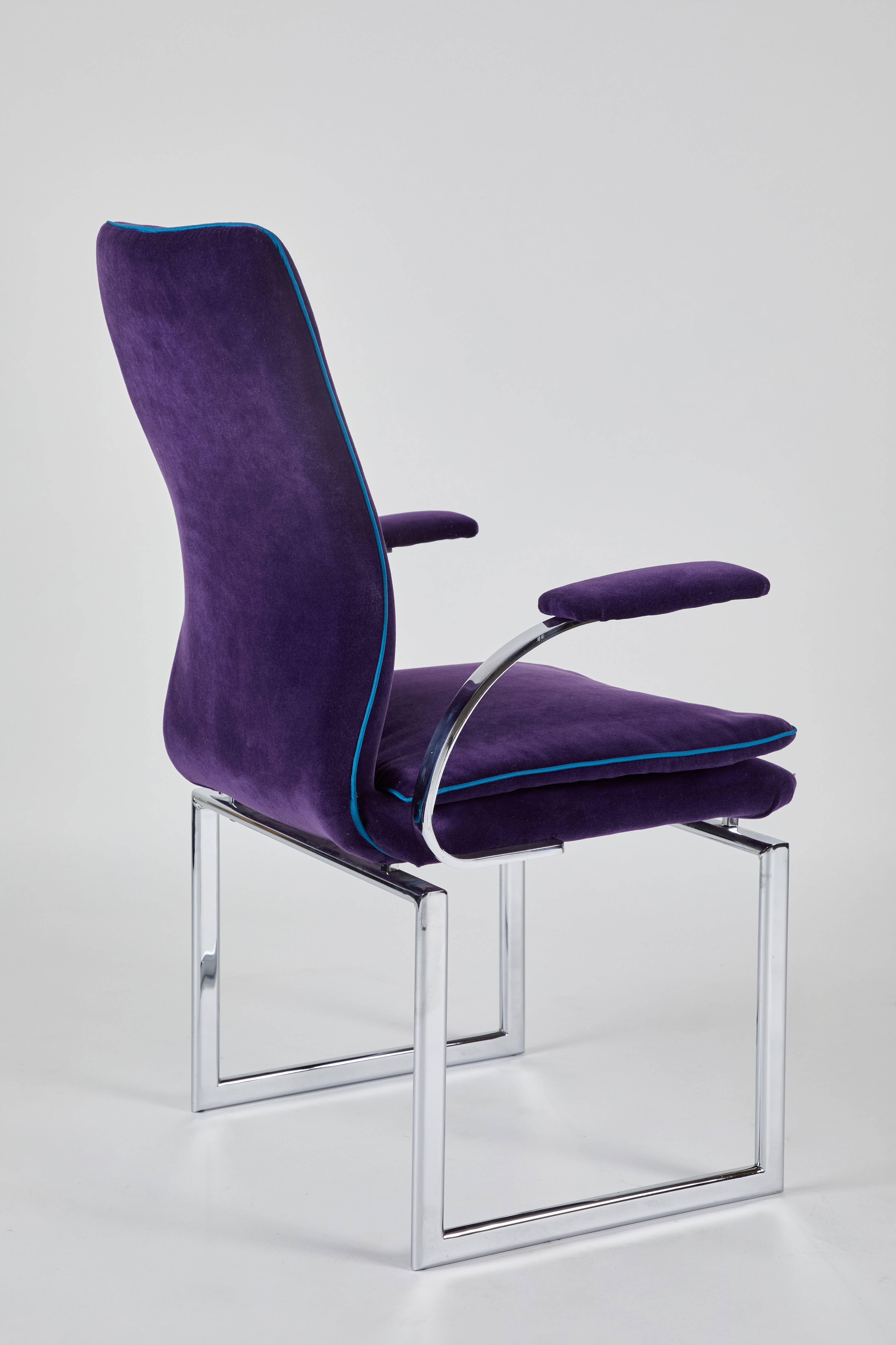 Anglais Paire de fauteuils chrome vintage en vente