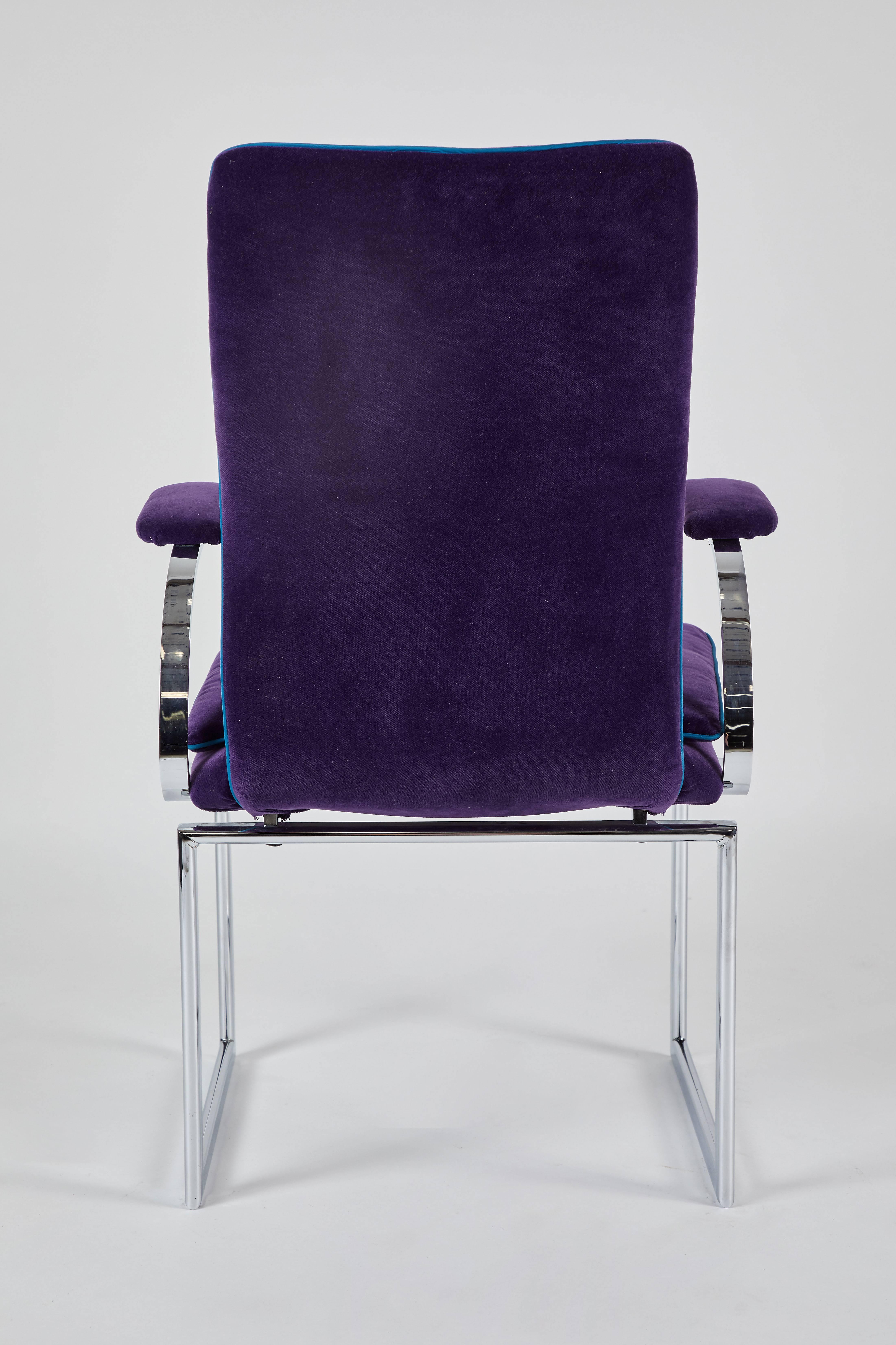 Poli Paire de fauteuils chrome vintage en vente