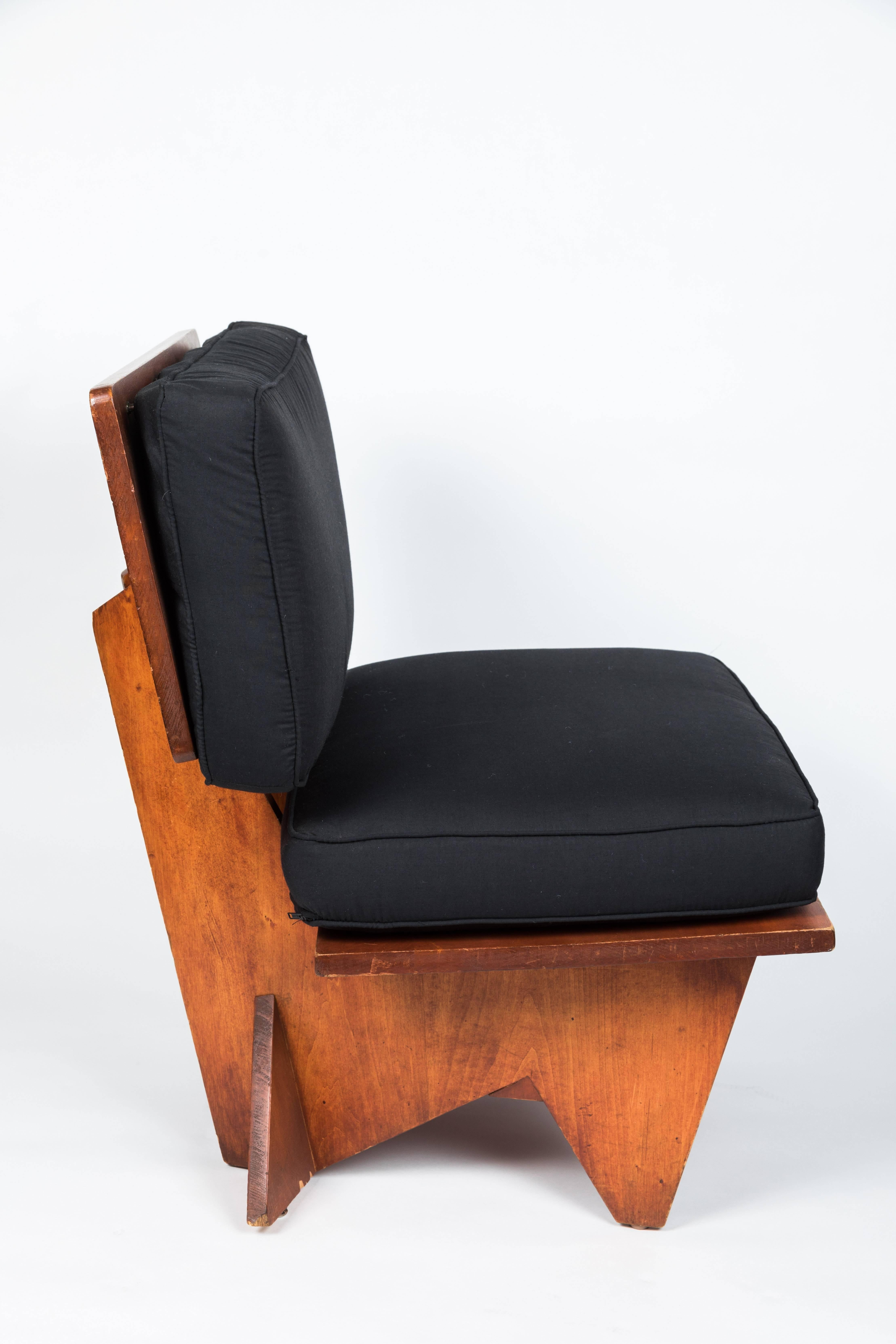 Frank Lloyd Wright Geometric Side Chair In Good Condition In LOS ANGELES, CA