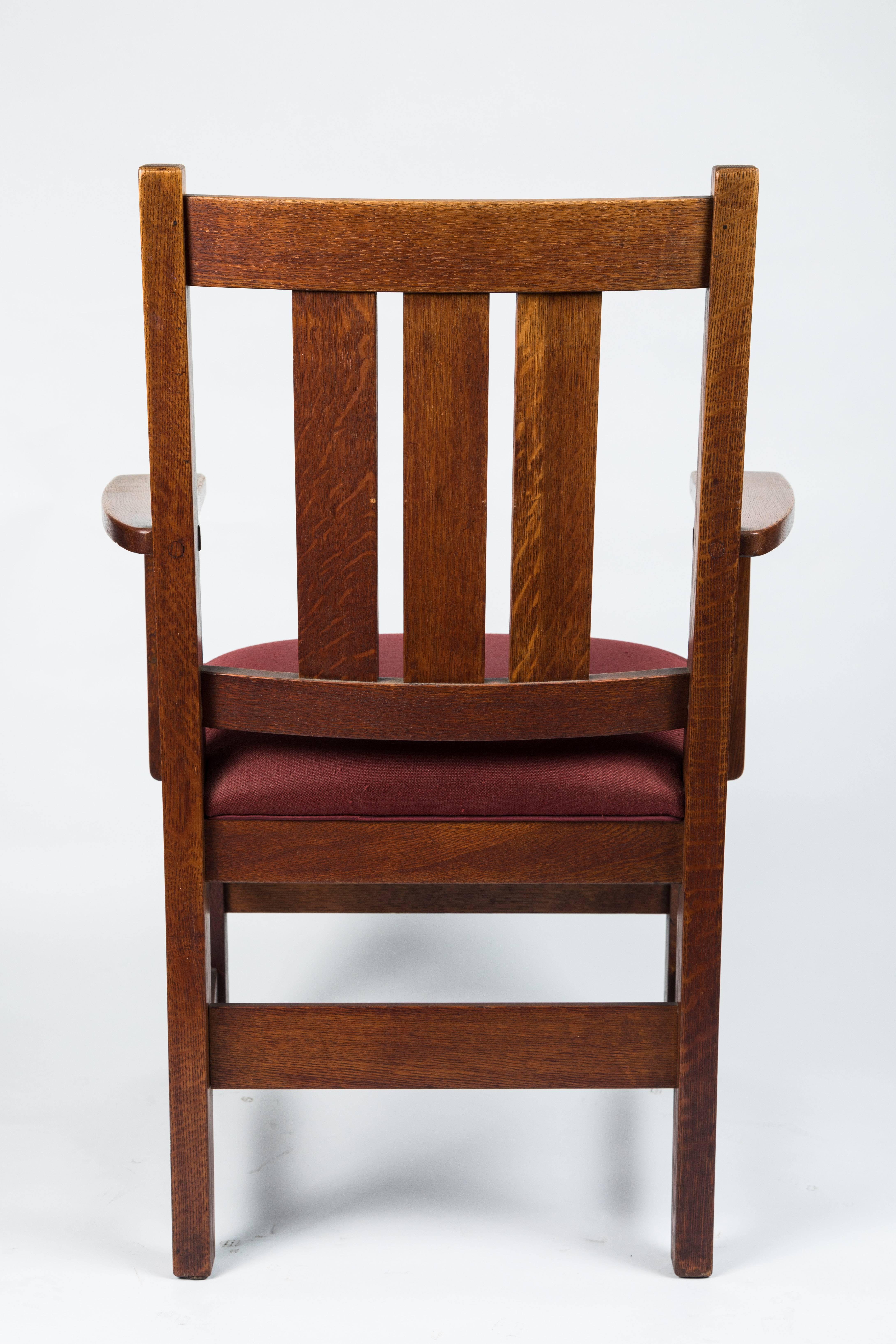 20th Century Pair of Signed Stickley Armchairs