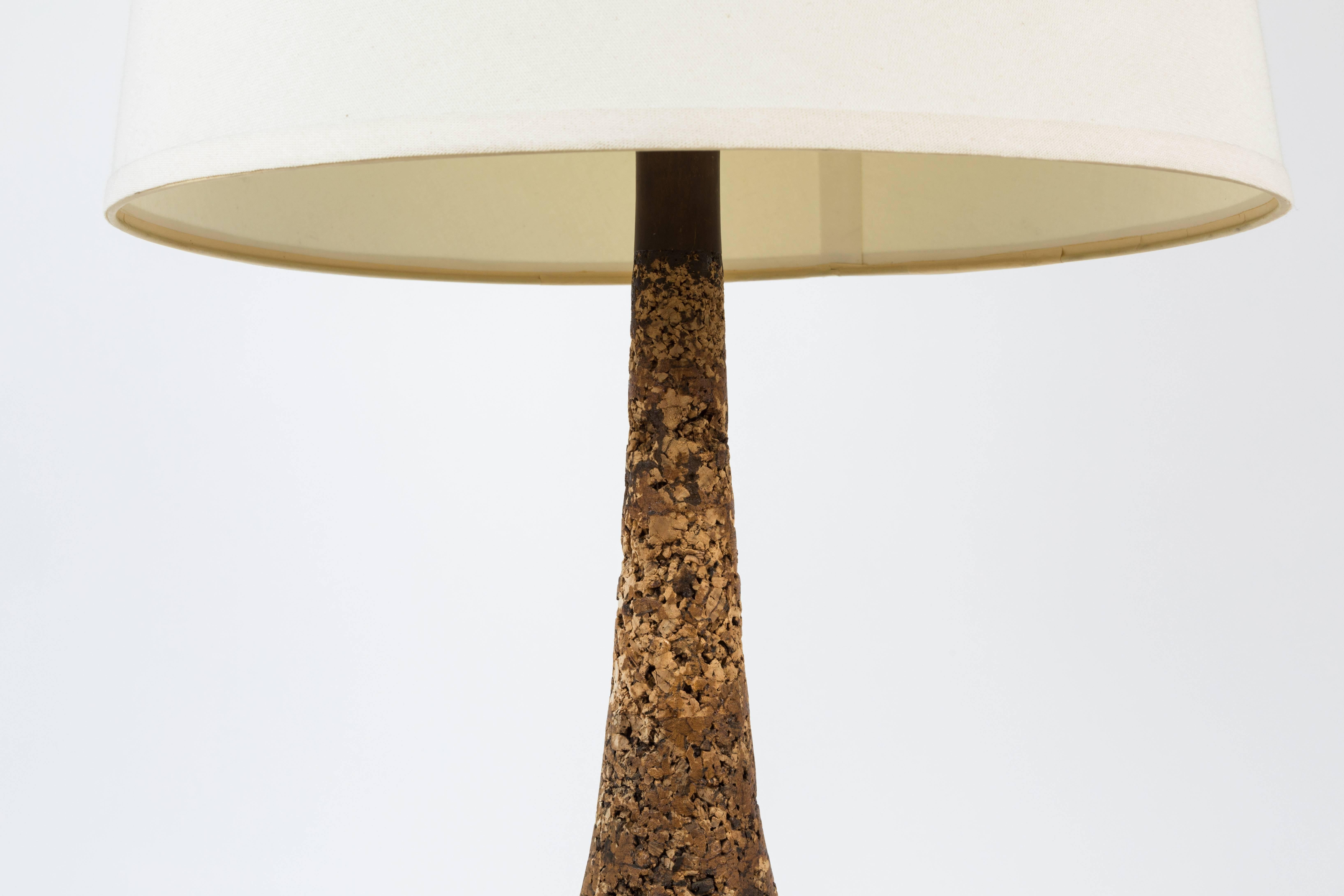 Mid-Century Modern Extra Large Cork Table Lamp