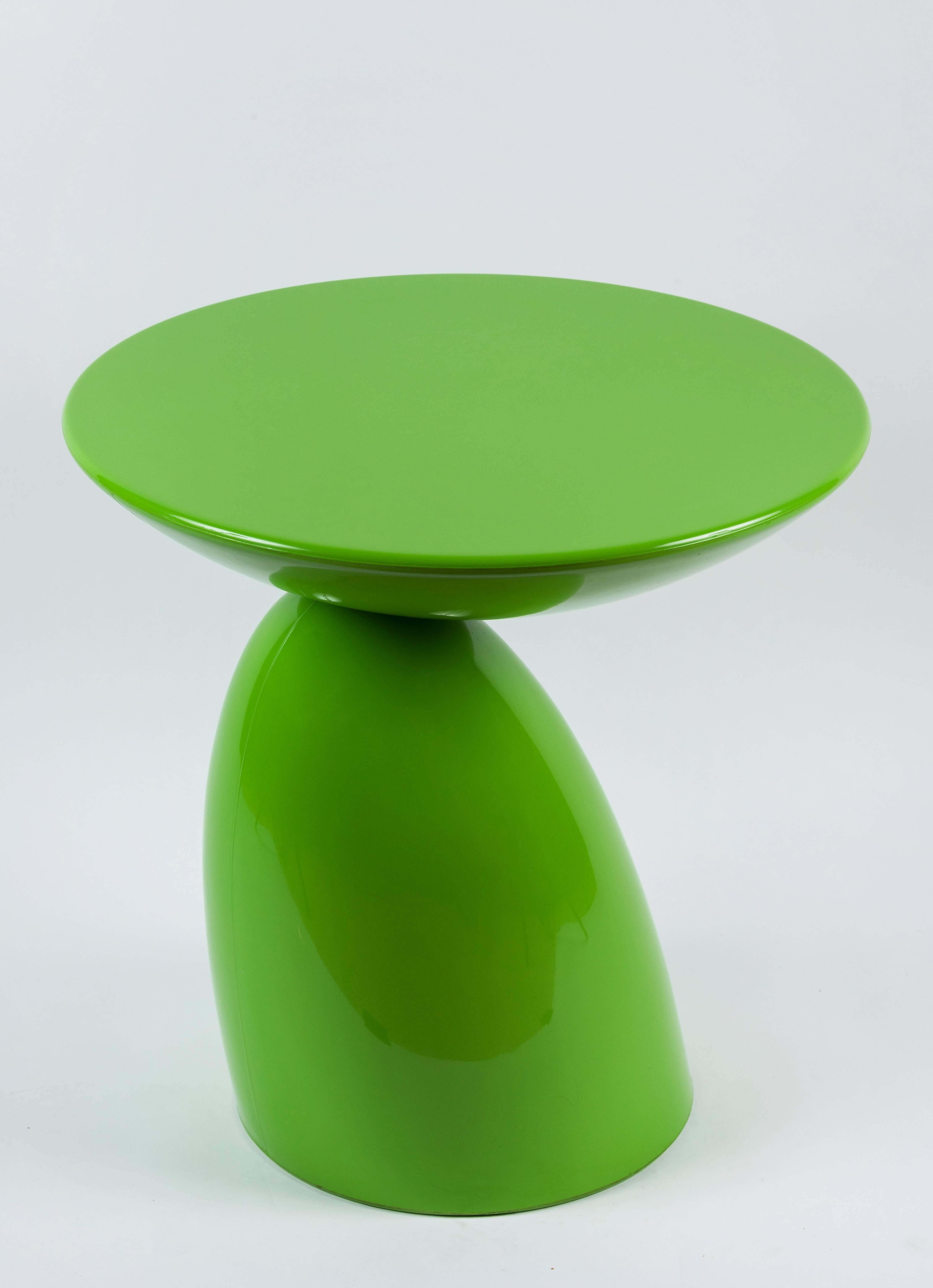 American Wendell Castle Style Green Sculptural Side Table