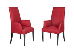 Set of 12 Red Dining Chairs