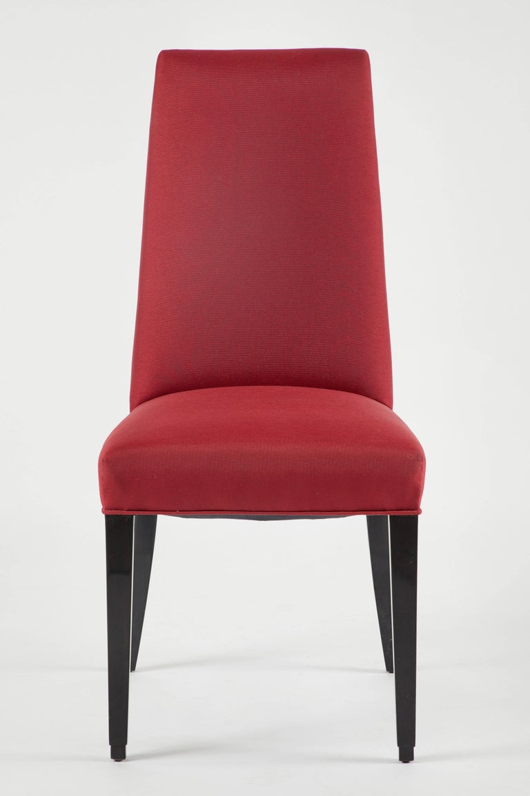 Set of 12 Red Dining Chairs For Sale at 1stdibs