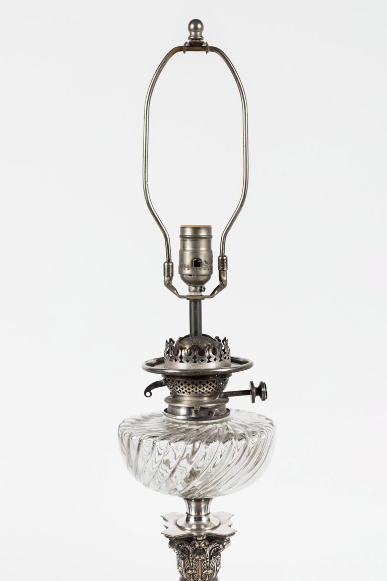 Large, Converted English Oil Lamp For Sale at 1stDibs converted oil lamp