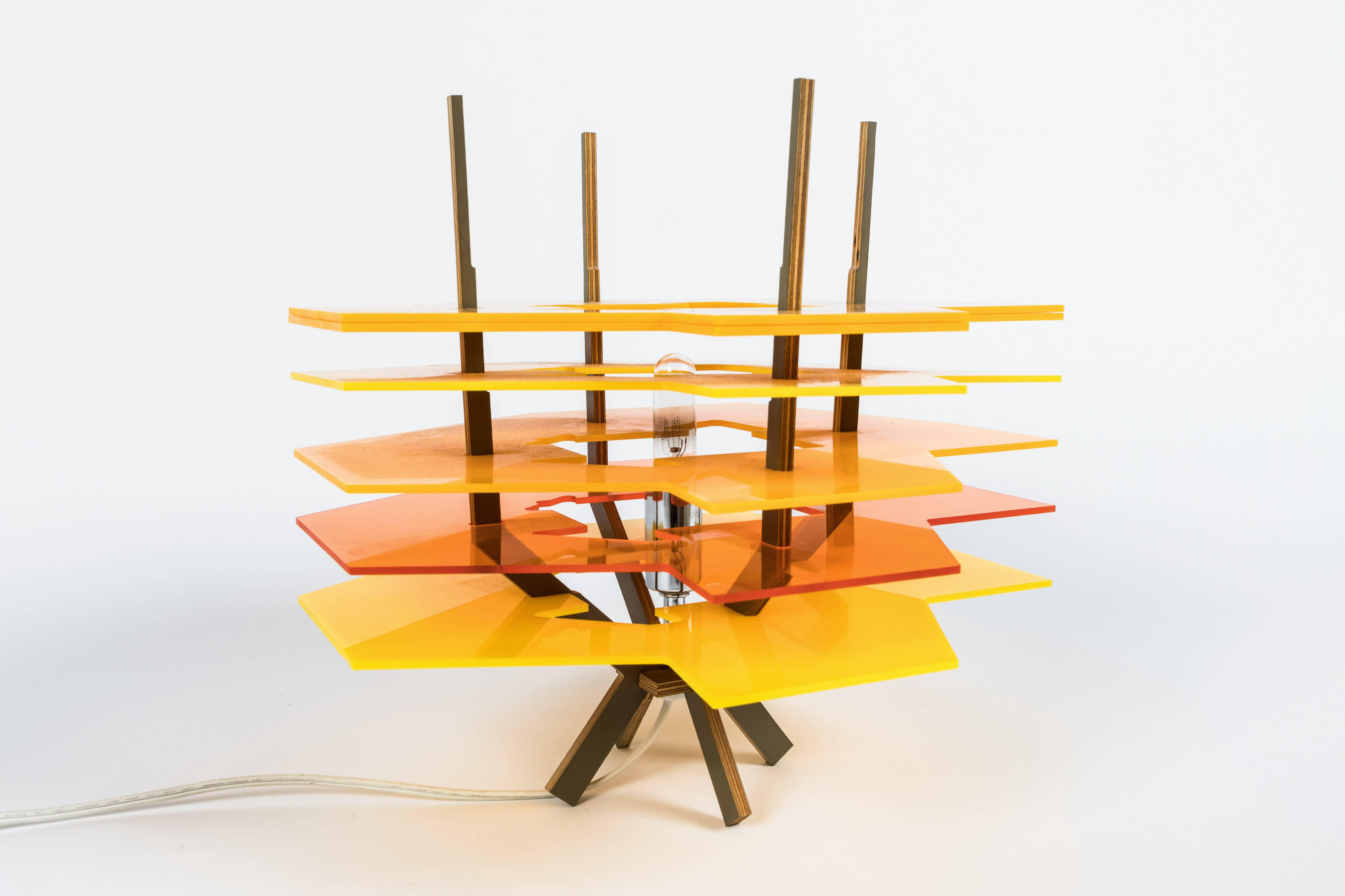 Plexiglass Table Lamp by Jorge Pardo