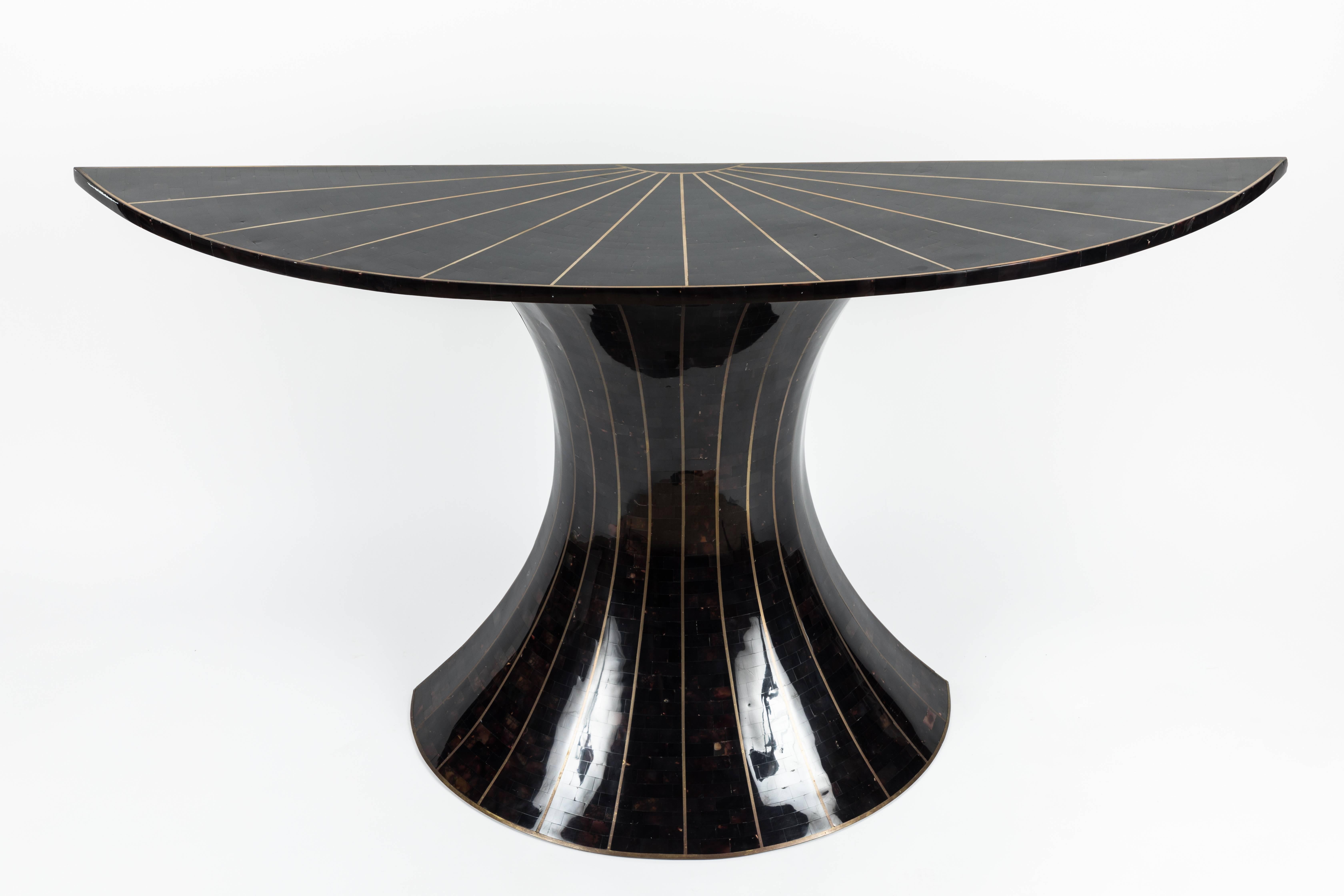 Modern Tessellated Horn Console Table by Maitland-Smith