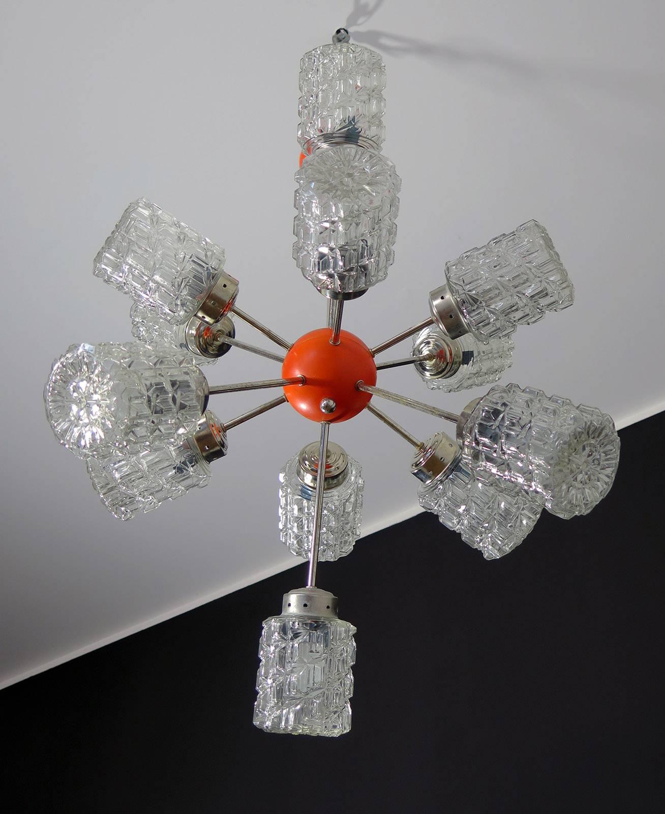 Italian Space Age Sputnik Chandelier For Sale 2