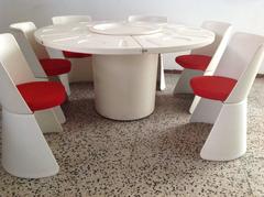 Fabio Lenci Storable Space Age Table Set, Bernini, Italy, 1969