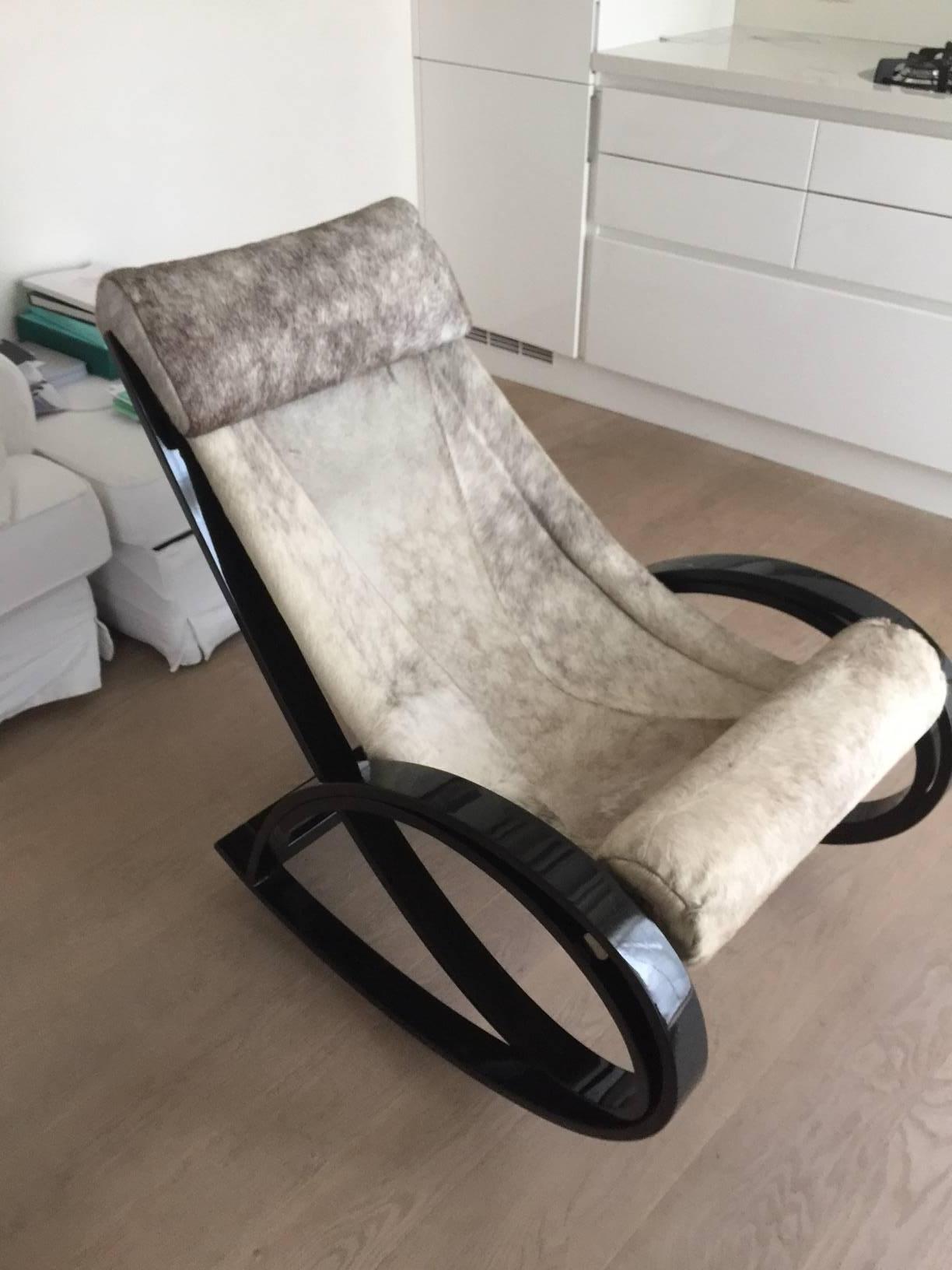 Gae Aulenti Sgarsul Rocking Chair for Poltronova