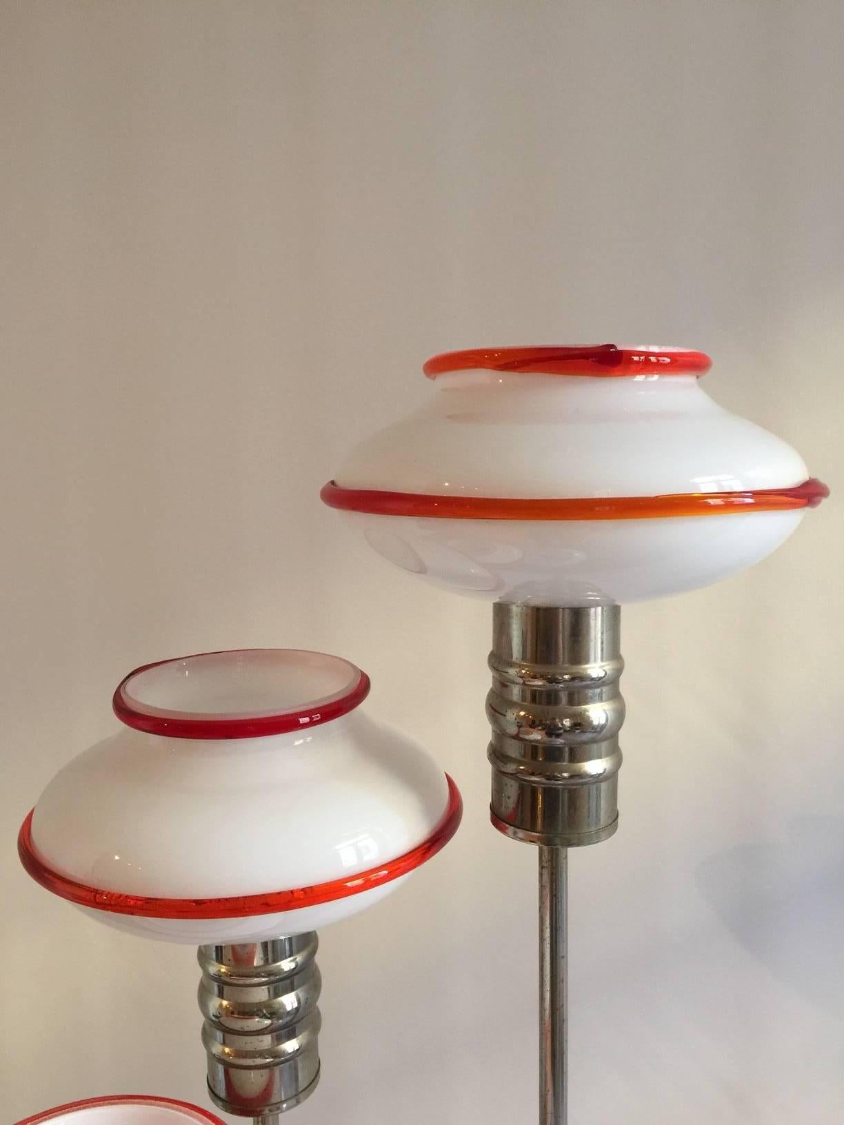 Italian 1970 Space Age Floor Lamp by Leucos Murano For Sale
