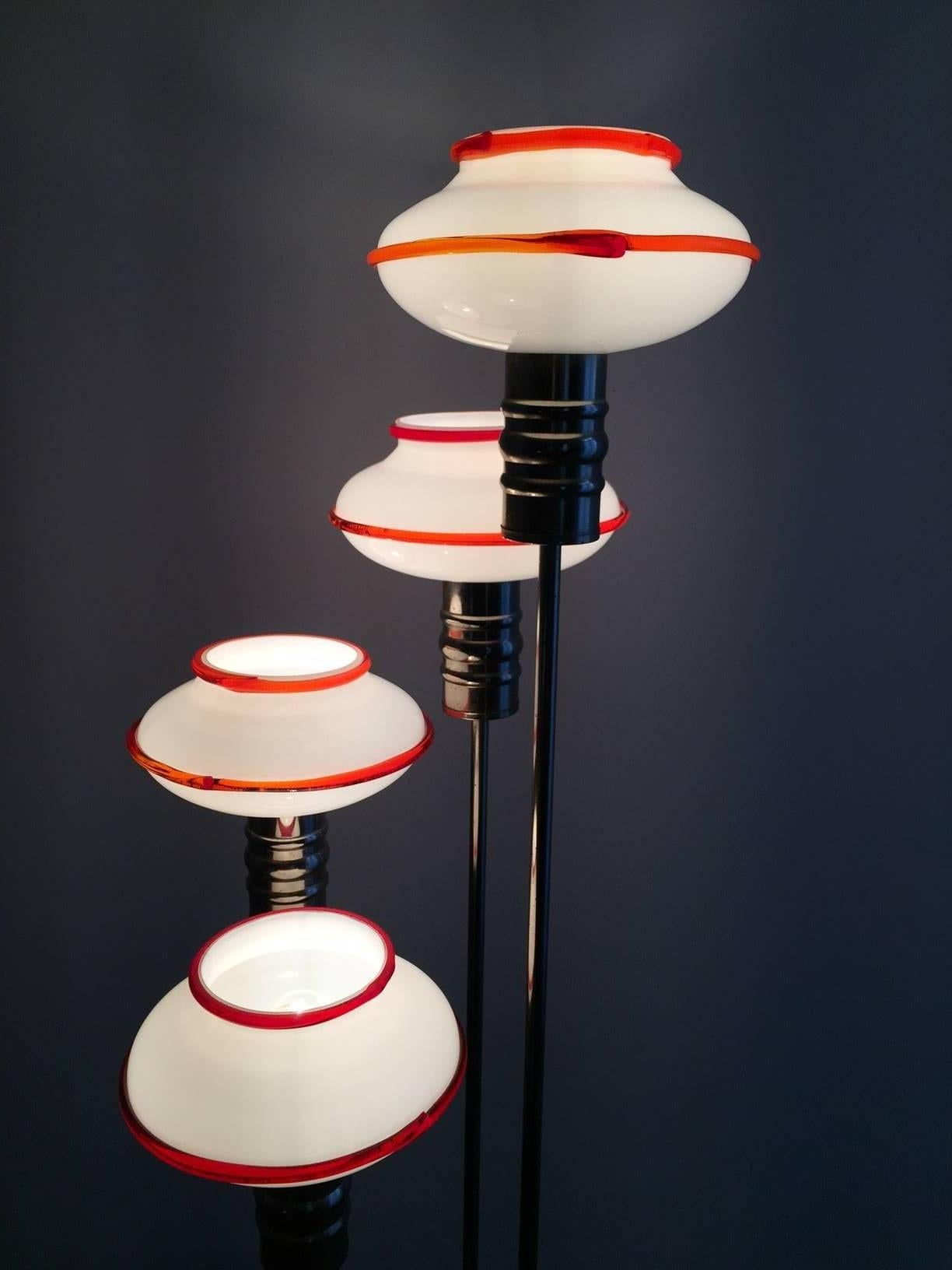 Late 20th Century 1970 Space Age Floor Lamp by Leucos Murano For Sale