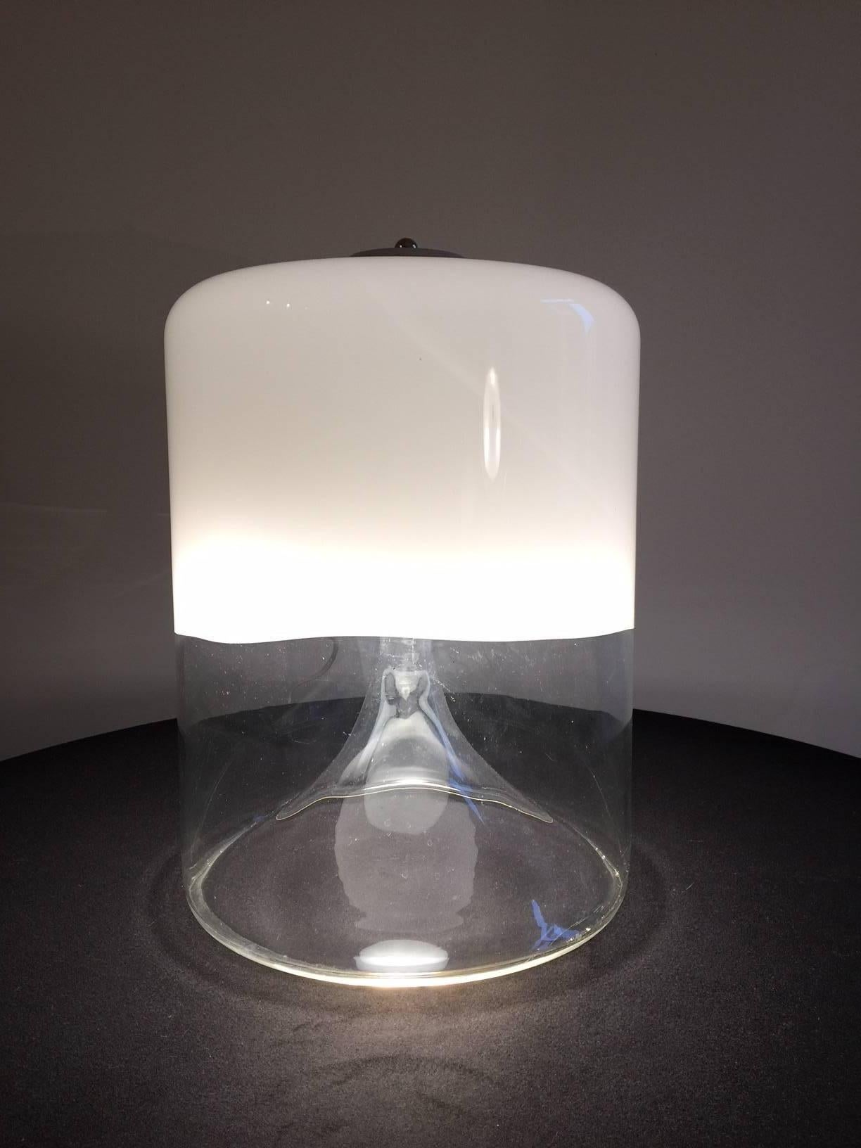 Mid-Century Modern Carlo Nason Big Space Age Blown Glass Table Lamp, 1970