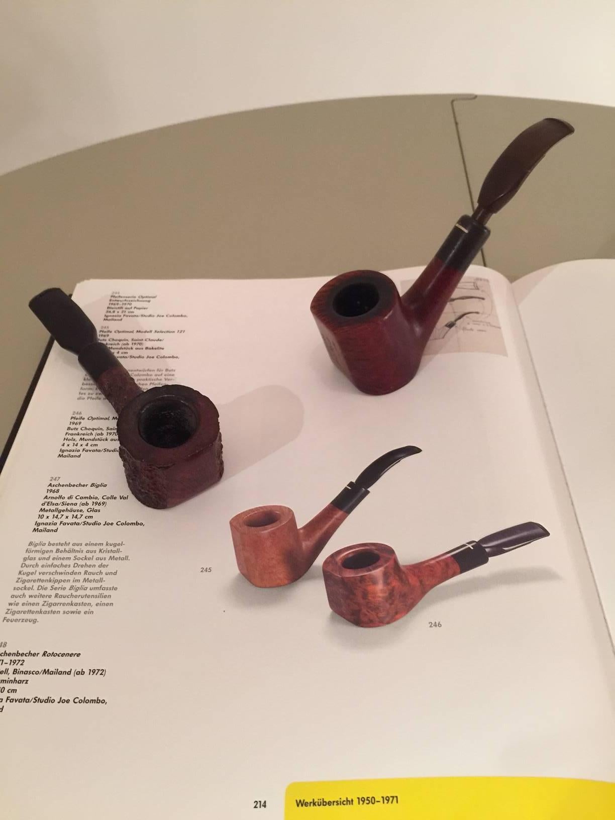 The rarest item designed by Joe Colombo in 1969. Couple of Pipes optimal model special 121 and 122 for Butz Choquin. Part of the permanent collection of Vitra Design Museum.
 