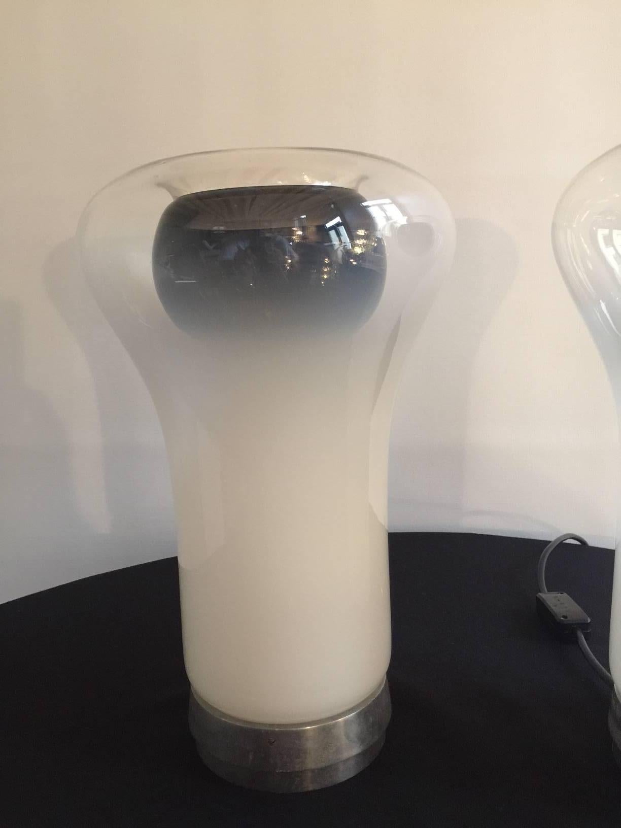 Angelo Mangiarotti Pair of Saffo Table Lamps for Artemide, 1967 In Excellent Condition For Sale In Padova, IT