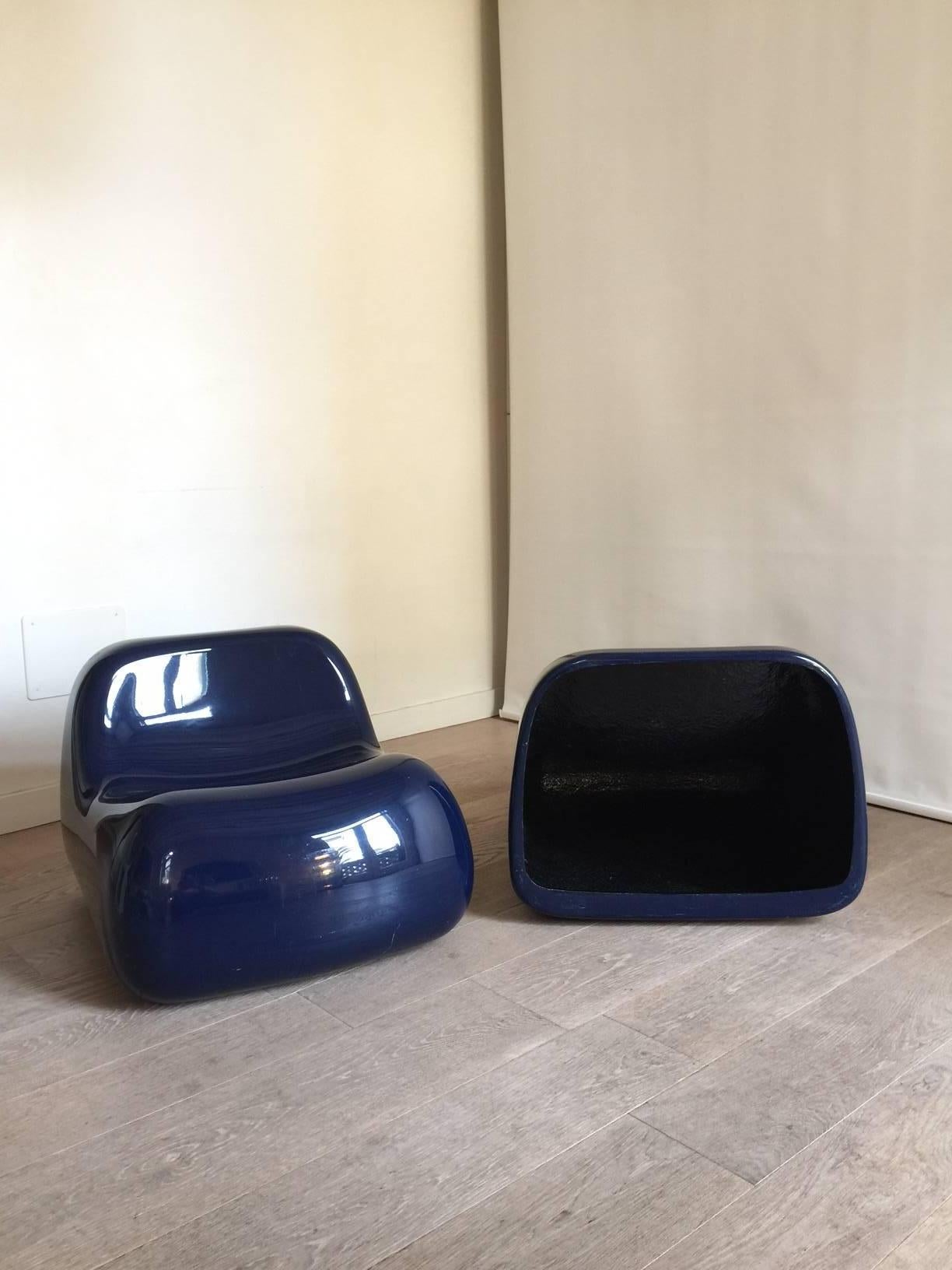 Jumbo Armchairs by Alberto Rosselli, 1968, Set of Two In Excellent Condition For Sale In Padova, IT