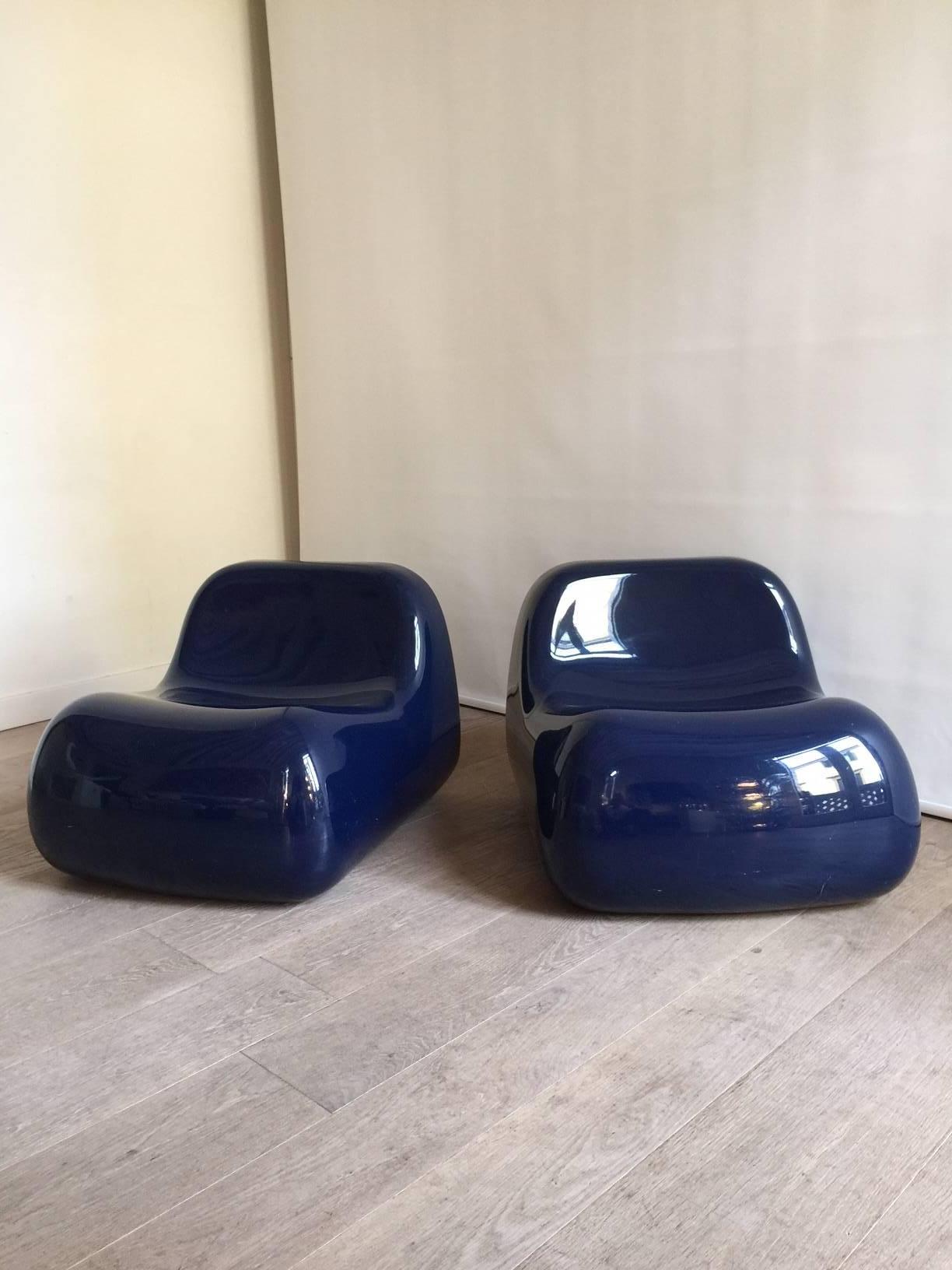 Jumbo Armchairs by Alberto Rosselli, 1968, Set of Two For Sale 1