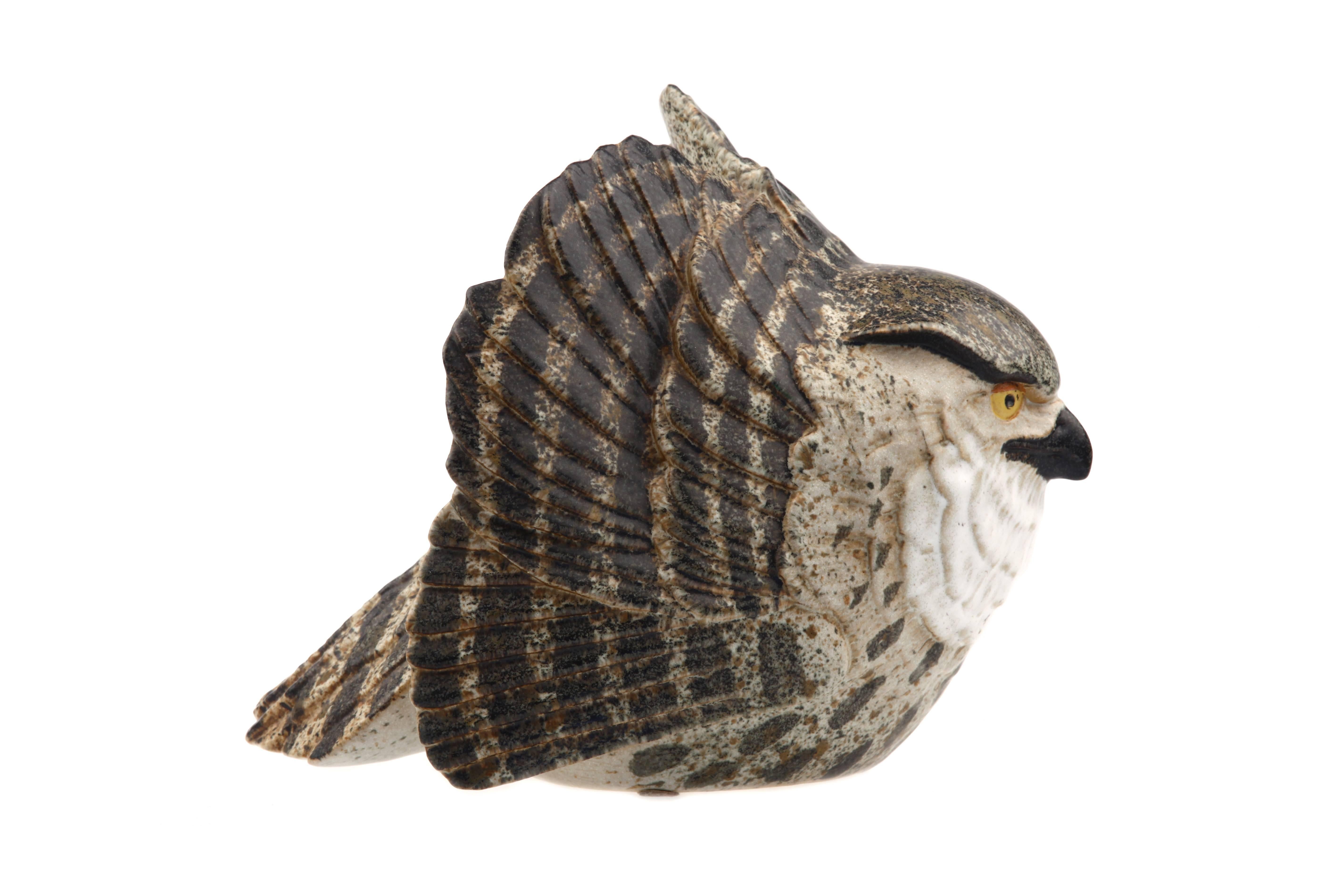 Mid-Century Modern Gustavsberg by Paul Hoff World Wildlife Fund 'WWF' Eagle Owl Figurine For Sale