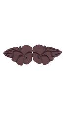 Bakelite Art Deco Carved Brown Leaf Design Belt Buckle