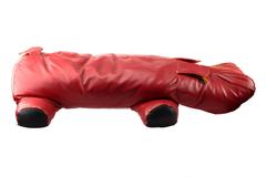 Mid-Century Hand-Stitched Leather Hippo / Hippopotamus Footstool