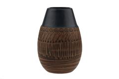 Gustavsberg Lisa Larson Granada Stoneware Vase, Granada Sgraffito, 1950