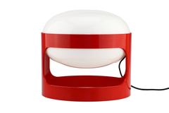 Red Plastic Space Age Table Lamp KD27, Design Joe Colombo