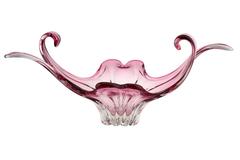 Large 20th Century Murano Italian Pink Glass Venetian Table Centerpiece