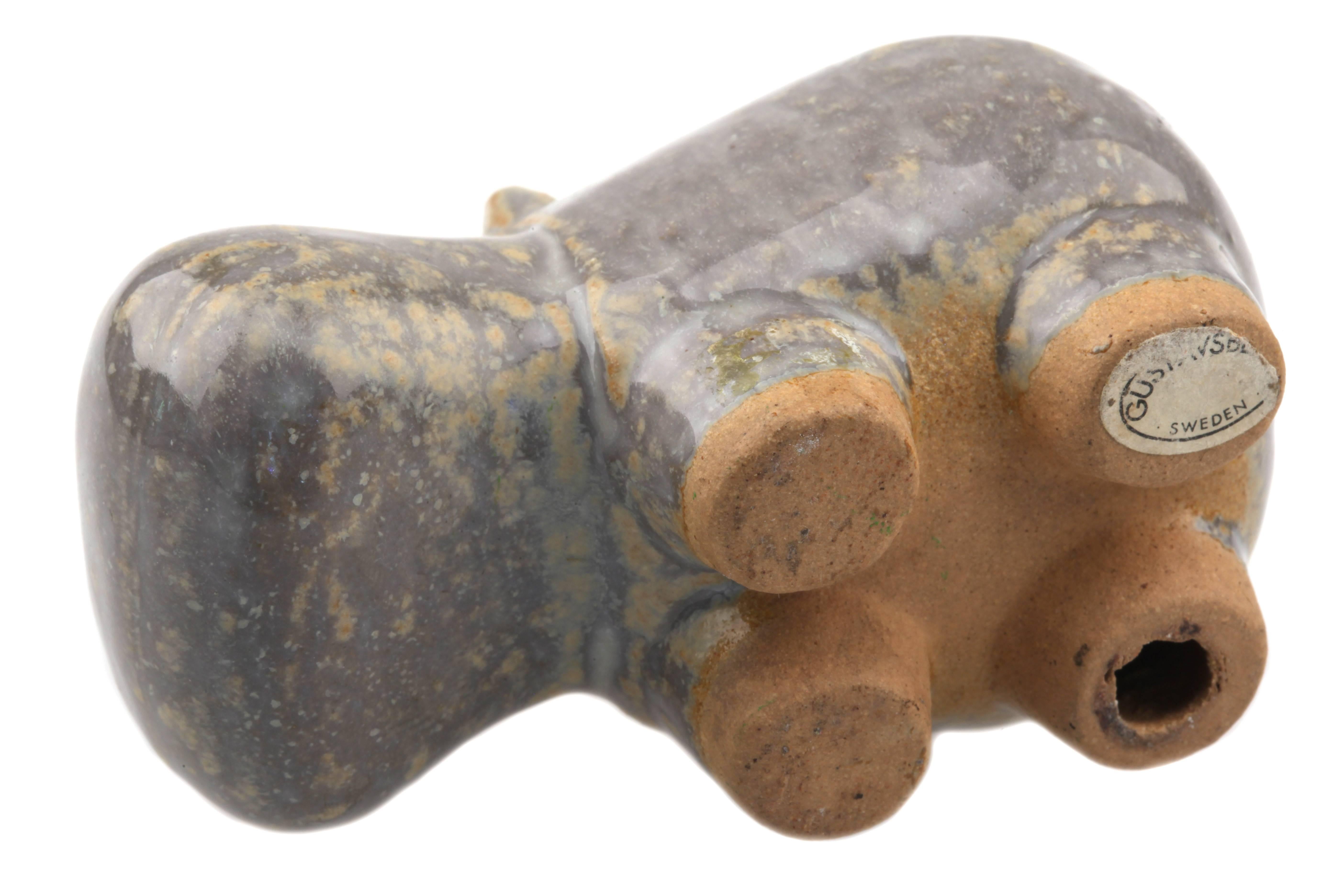 Swedish Gustavsberg Lisa Larson Hippo Flodhäst Menageri Series MCM, 1966-1976