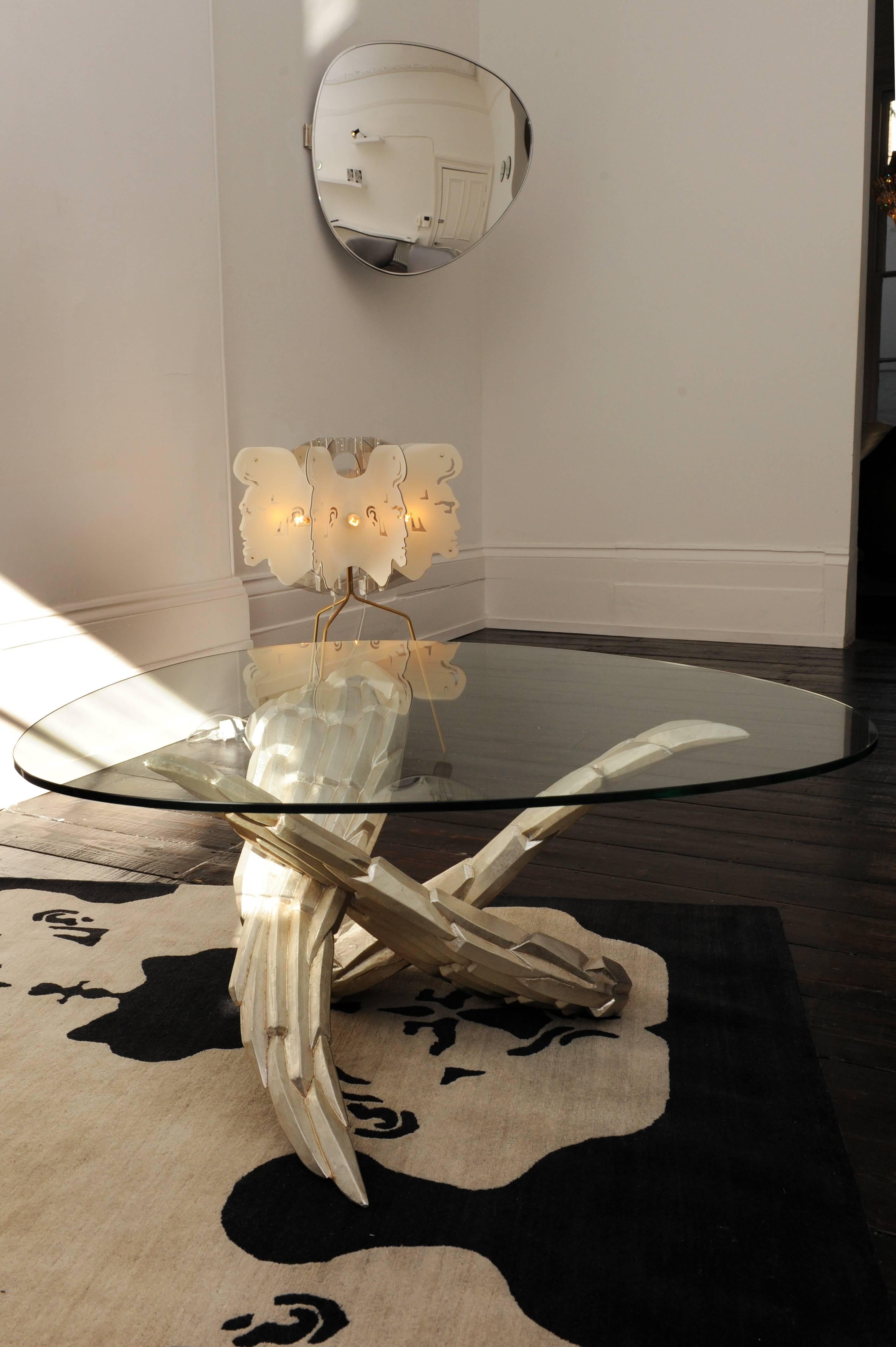 Modern Wing carved table, designed by Nigel Coates For Sale