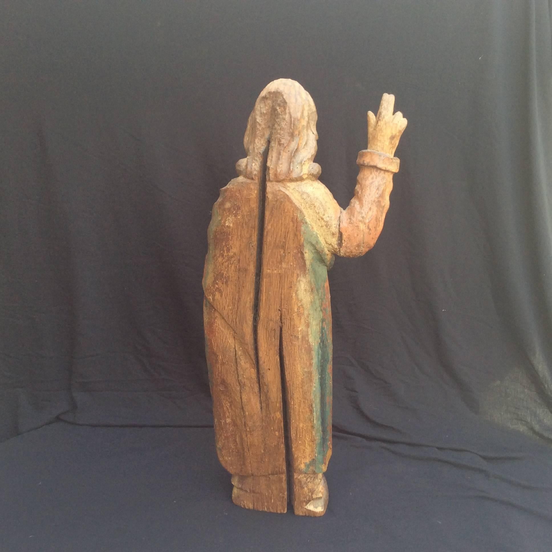 Arts and Crafts Jesus Christ with World in Hand For Sale