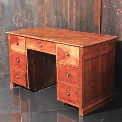 Oak Desk with Seven Drawers