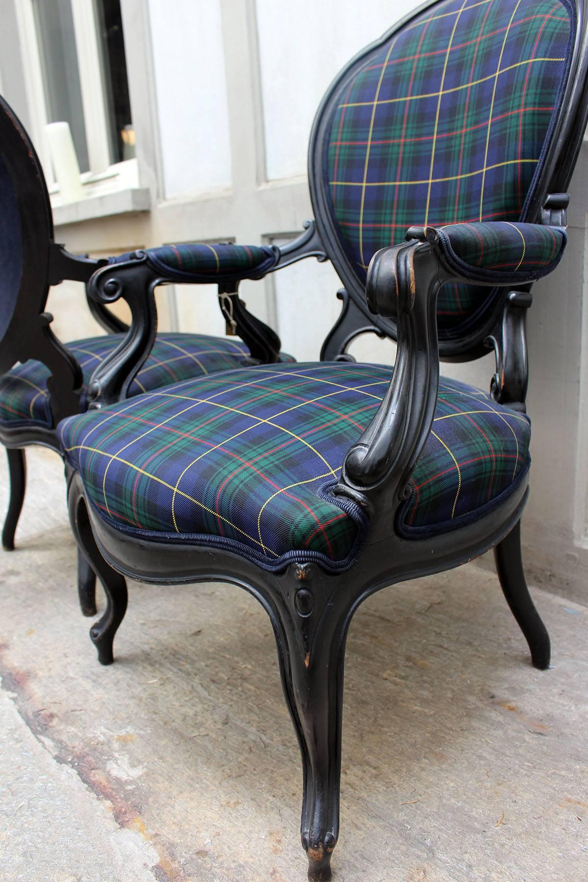 19th Century Pair of Louis Philippe Bergere Chairs For Sale