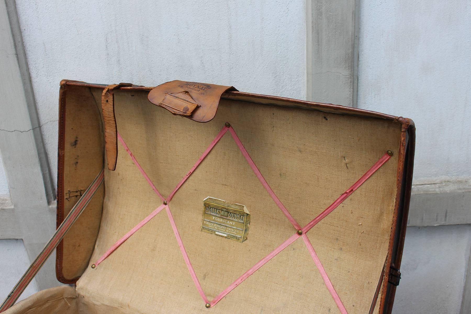 Leather Trunk Moynat For Sale 3