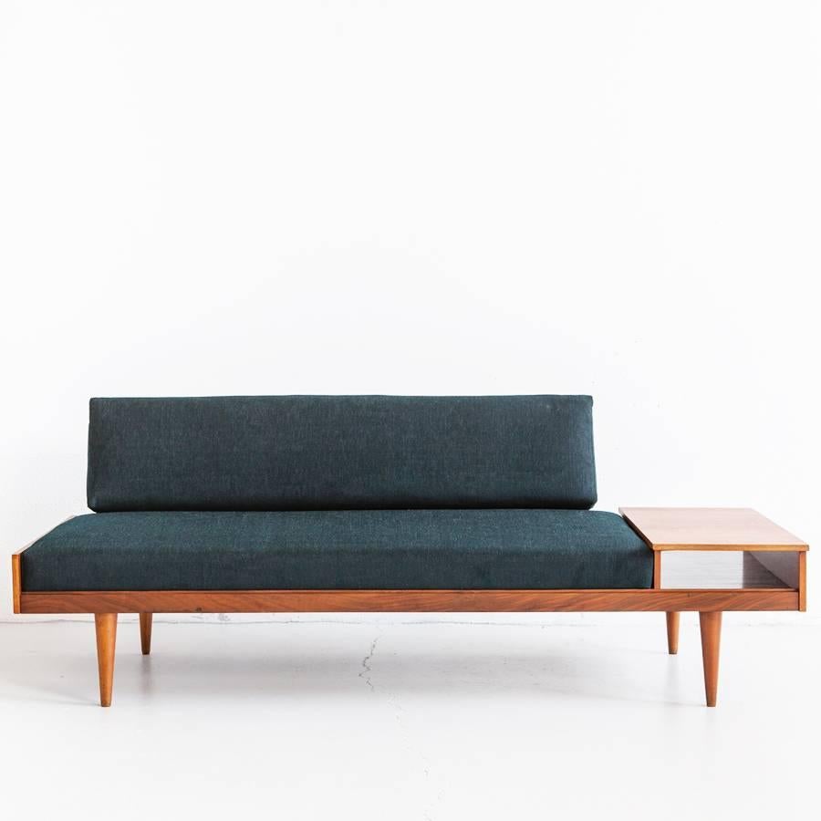 Modern Small Sofa in Wood and Fabric