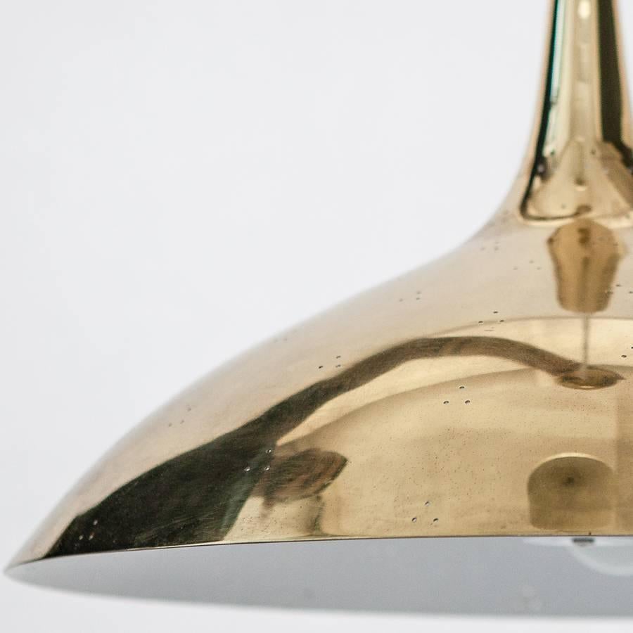 Modern Ceiling Lamp in Brass, a Paavo Tynell Classic