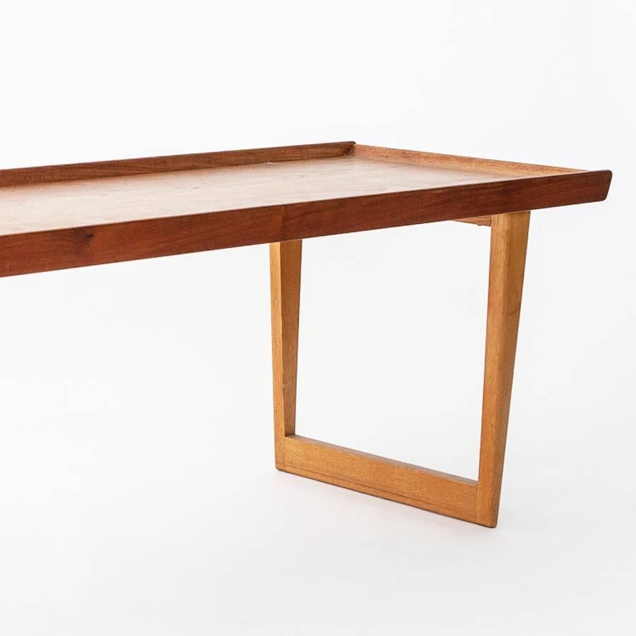 Mid-Century Modern Børge Mogensen Coffee Table in Teak with Raised Edges, Model 264 For Sale