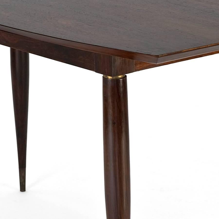 Brazilian Giuseppe Scapinelli 1950s Dining Table in Jacaranda and veneer top For Sale
