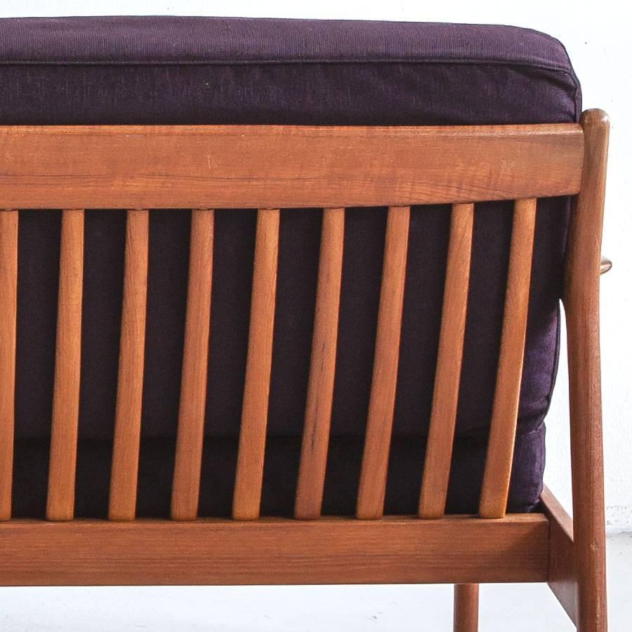 Folke Ohlsson 1960s sofa in Teak and Fabric produced in Sweden by Dux In Excellent Condition For Sale In Milan, IT